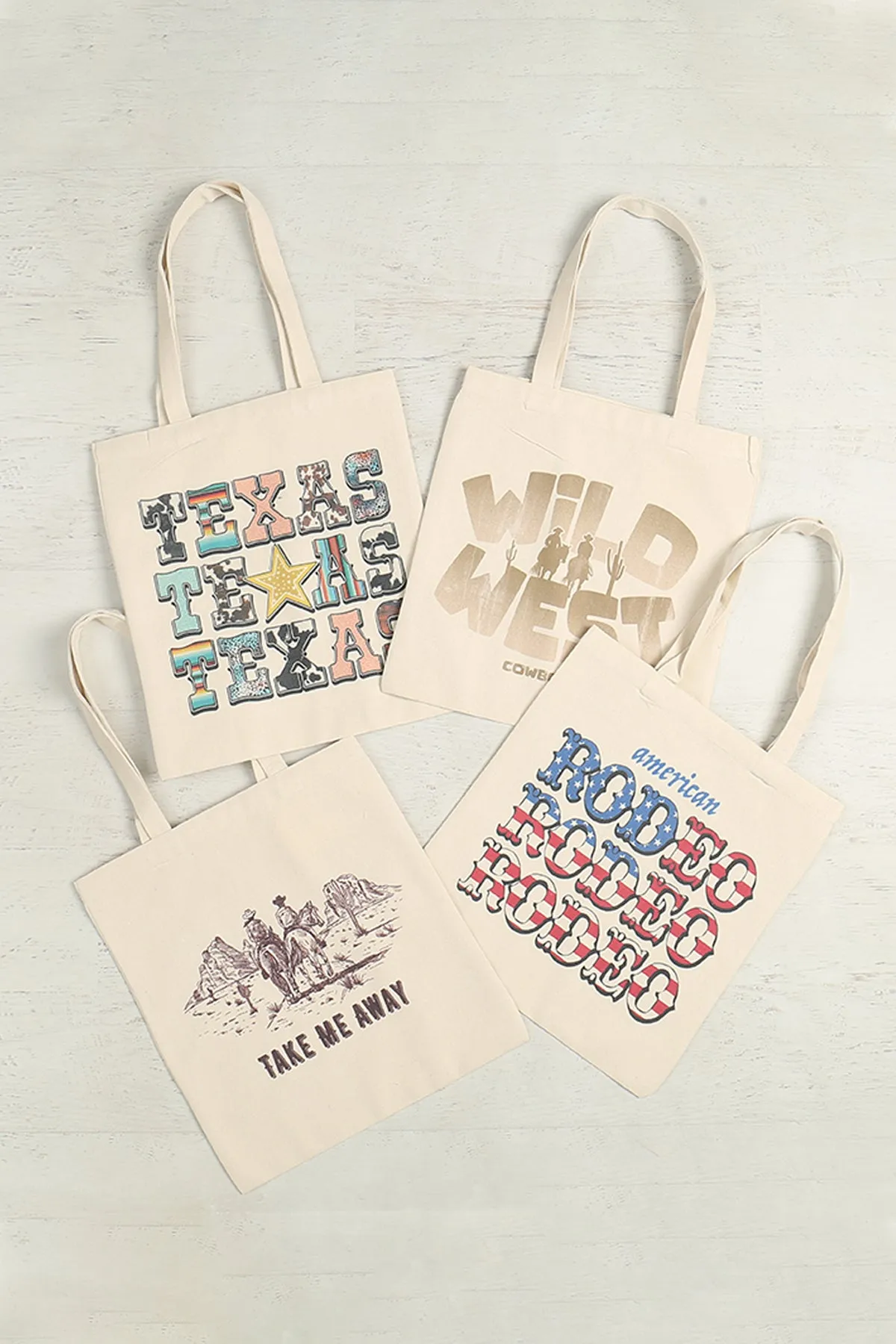 AMERICAN RODEO MINIMALIST PRINT TOTE BAG