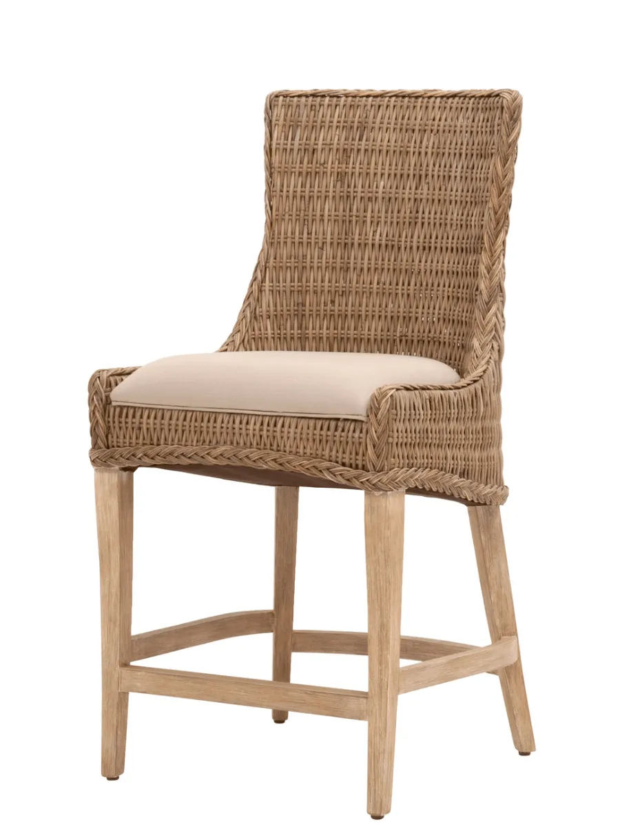 Anaheim Wicker Counter Stool- s/2