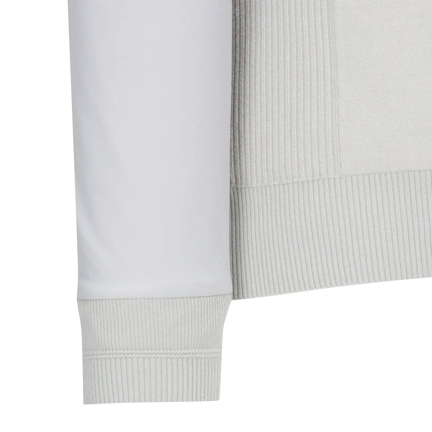 ANEW Golf Men's Preformance Wind Block Hybrid Pullover - Light Grey