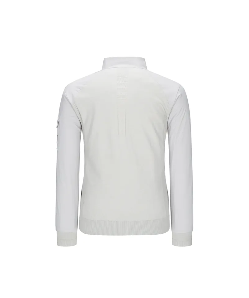 ANEW Golf Men's Preformance Wind Block Hybrid Pullover - Light Grey