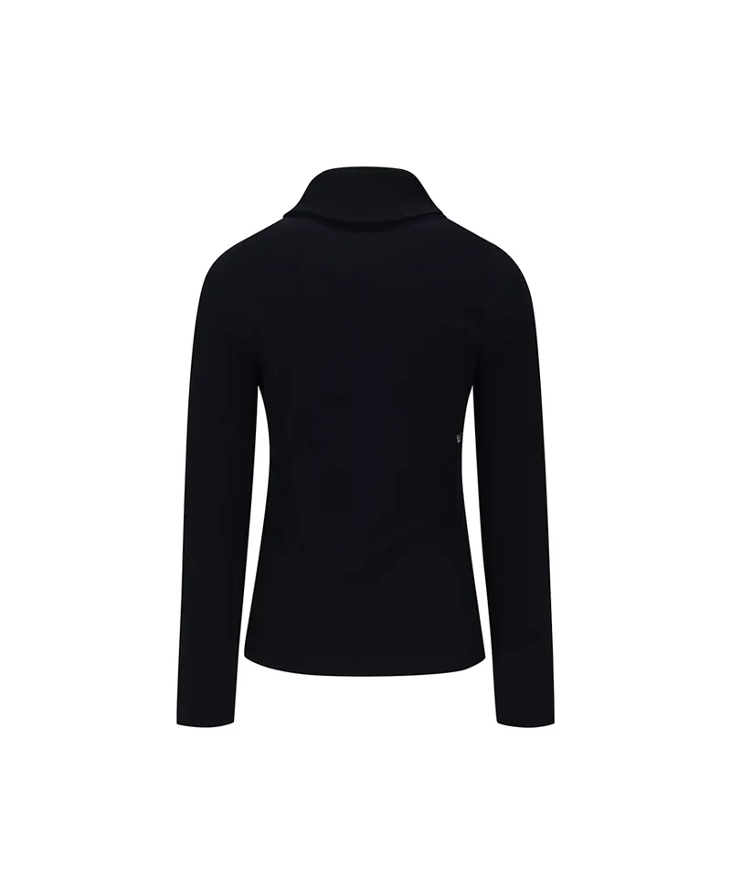 ANEW Golf Women Logo Point Collar L/TS - Black