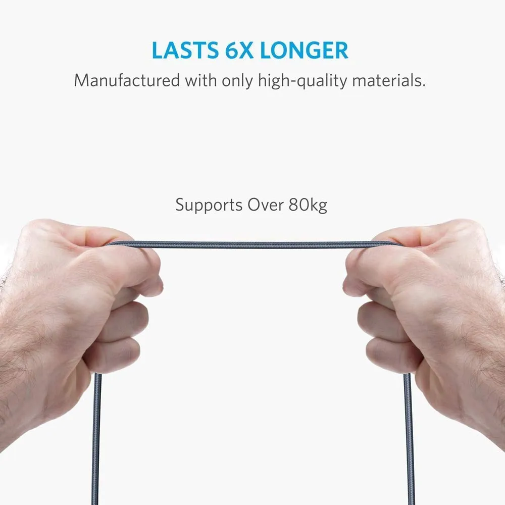 Anker Powerline  0.9m USB C Kabel auf USB 3.0 A, Beständig für USB Typ-C Geräte