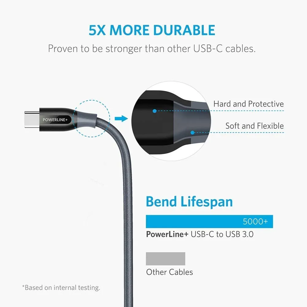 Anker Powerline  0.9m USB C Kabel auf USB 3.0 A, Beständig für USB Typ-C Geräte