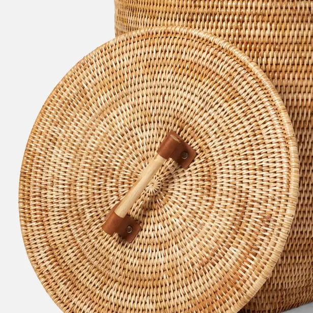 Antalya Natural Rattan Hamper - Two Sizes