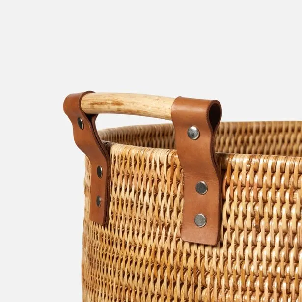 Antalya Natural Rattan Hamper - Two Sizes