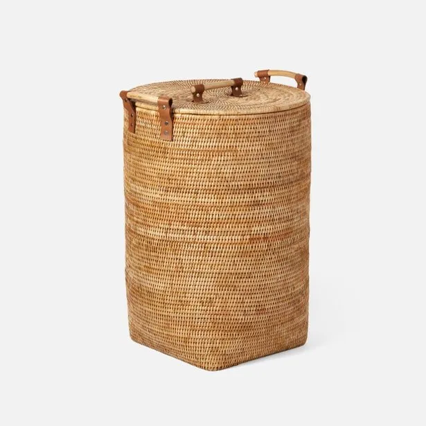 Antalya Natural Rattan Hamper - Two Sizes