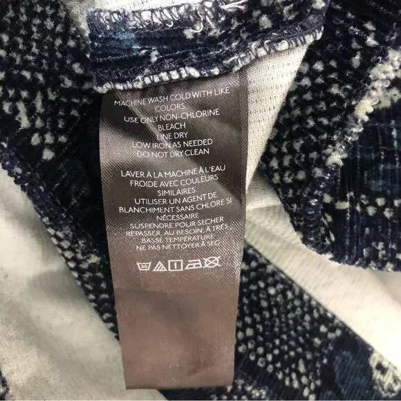Anthropologie Pilcro Corduroy Mini Skirt Women’s Size 10 Blue Motif NWT