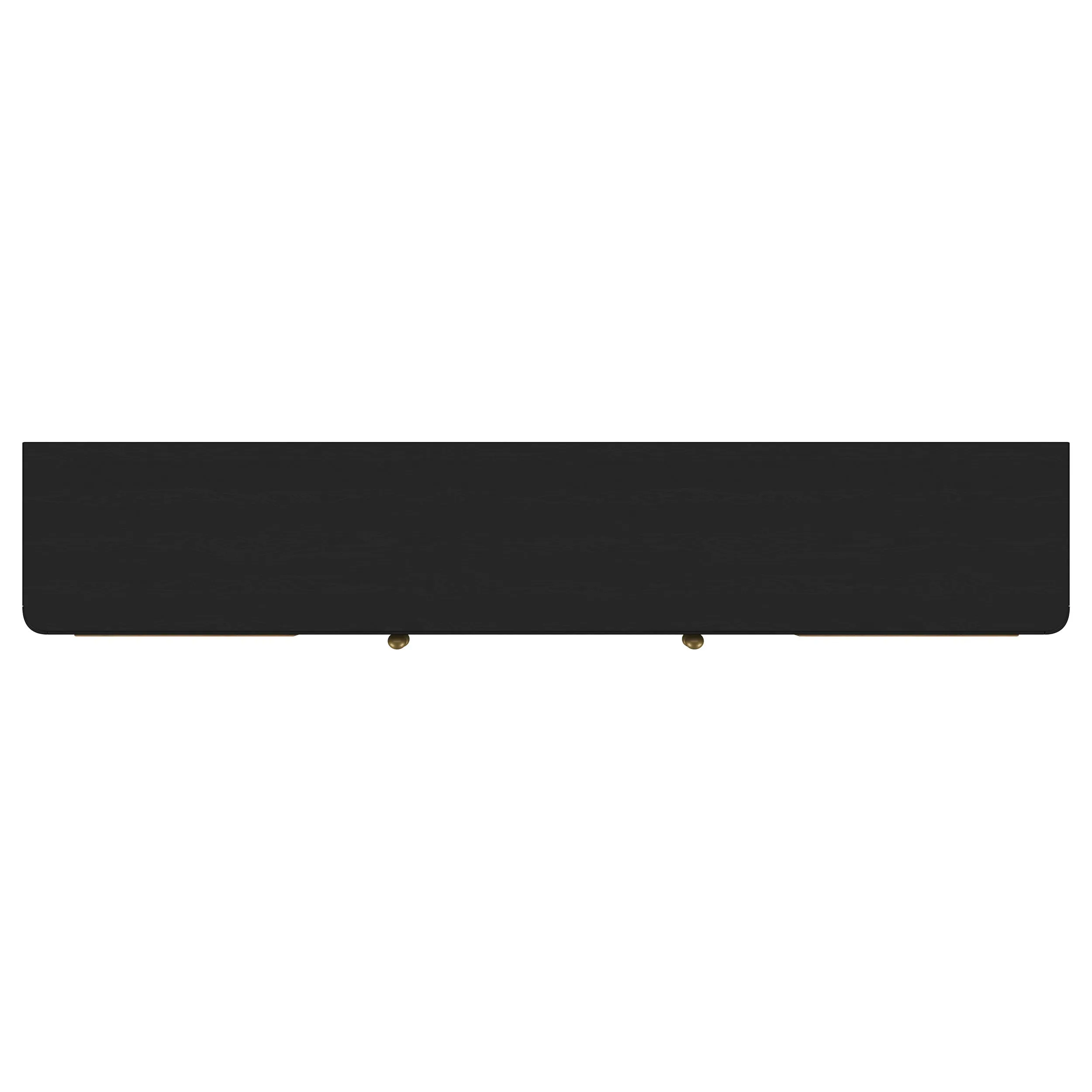 Arini Rattan Cane 2-door TV Stand Media Console Black