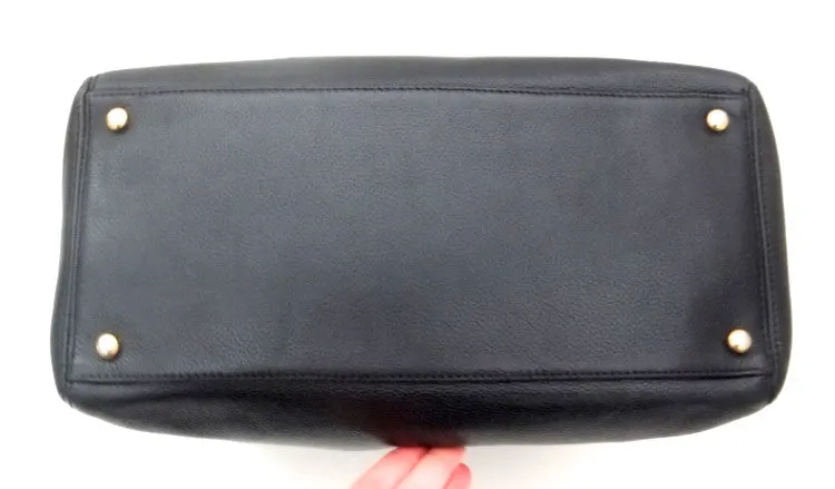Authentic Chanel Cerf Executive Black Caviar Tall Tote