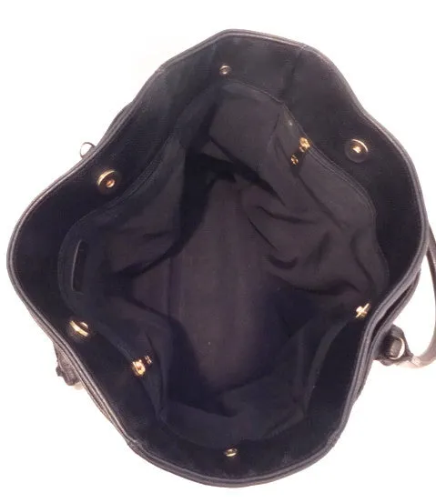 Authentic Chanel Cerf Executive Black Caviar Tall Tote