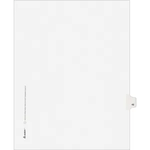 Avery® Individual Legal Dividers Allstate(R) Style, Letter Size, Side Tab #43 (82241)