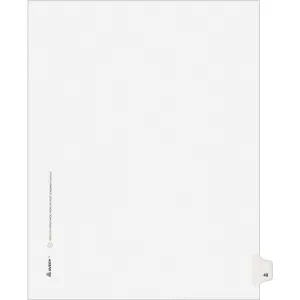 Avery® Individual Legal Dividers Allstate(R) Style, Letter Size, Side Tab #49 (82247)