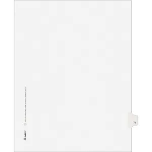 Avery® Individual Legal Dividers Allstate(R) Style, Letter Size, Side Tab #71 (82269)