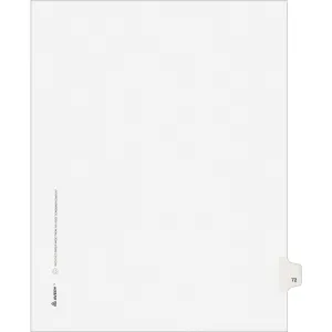 Avery® Individual Legal Dividers Allstate(R) Style, Letter Size, Side Tab #72 (82270)