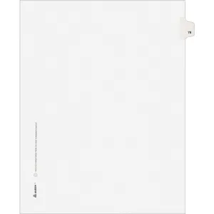 Avery® Individual Legal Dividers Allstate(R) Style, Letter Size, Side Tab #78 (82276)