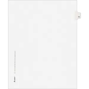 Avery® Individual Legal Dividers Allstate(R) Style, Letter Size, Side Tab #79 (82277)