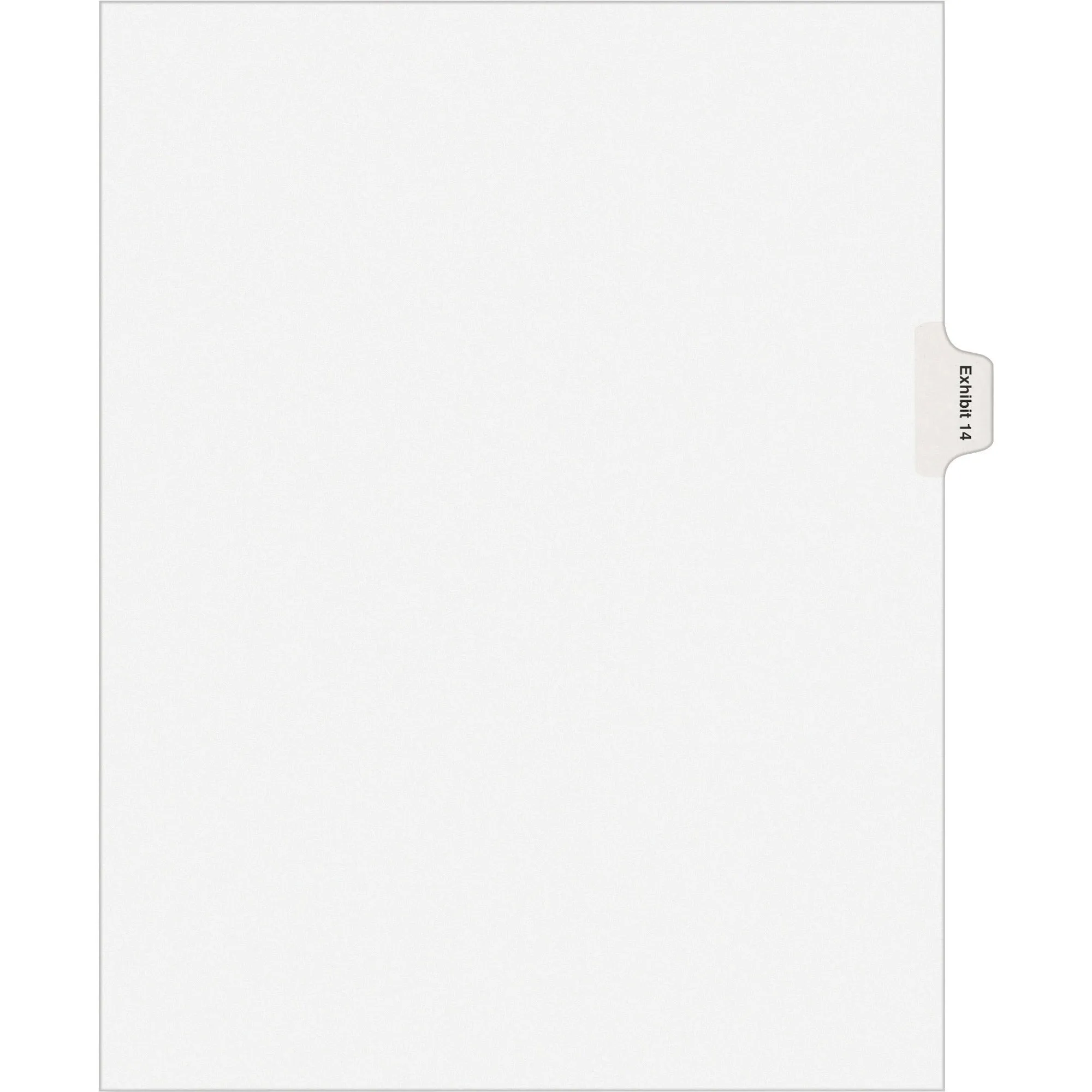 Avery® Individual Legal Dividers Allstate(R) Style, Letter Size, Side Tab EXHIBIT 14 (82146)