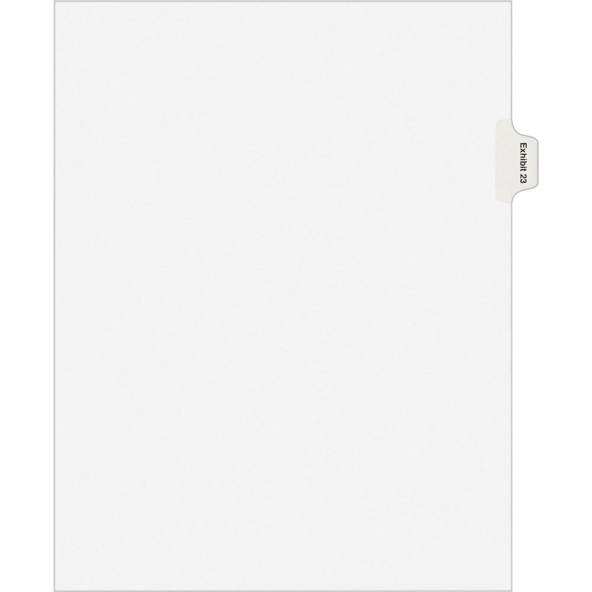Avery® Individual Legal Dividers Allstate(R) Style, Letter Size, Side Tab EXHIBIT 23 (82155)