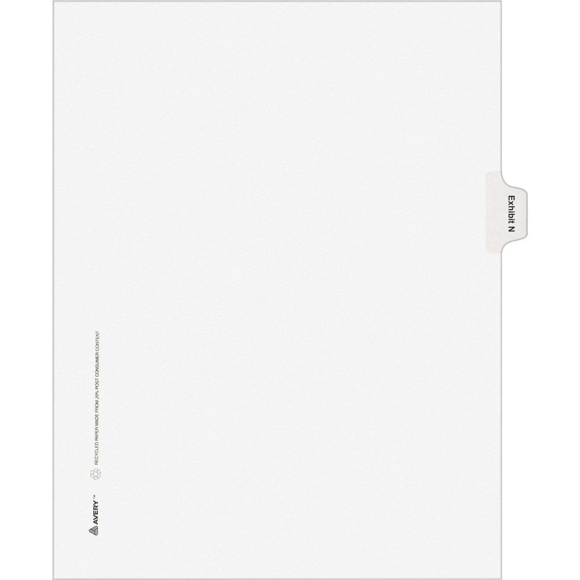Avery® Individual Legal Dividers Allstate(R) Style, Letter Size, Side Tab EXHIBIT N (82120)
