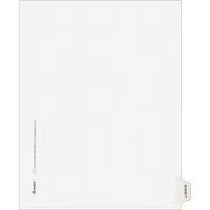 Avery® Individual Legal Dividers Allstate(R) Style, Letter Size, Side Tab EXHIBIT T (82126)