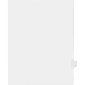 Avery® Individual Legal Dividers Allstate(R) Style, Letter Size, Side Tab U (82183)