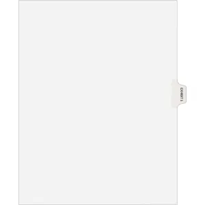Avery® Individual Legal Dividers Avery® Style, Letter Size, Side Tab EXHIBIT 5 (82325)