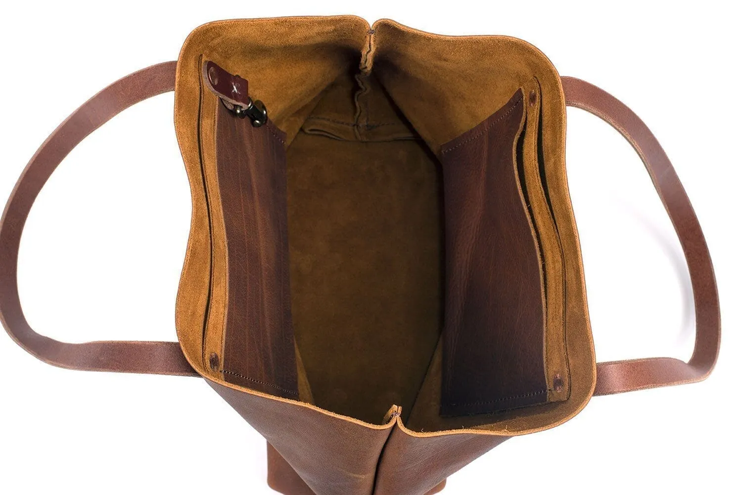 AVERY LEATHER TOTE BAG - LARGE - JADE BISON