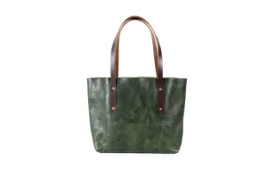 AVERY LEATHER TOTE BAG - LARGE - JADE BISON