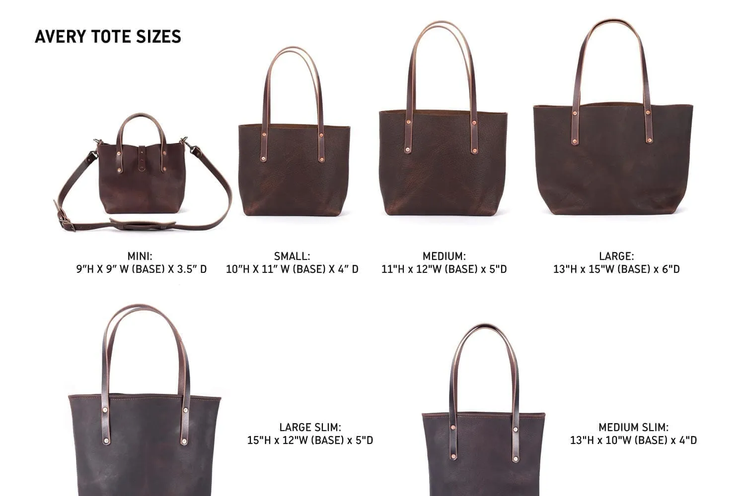 AVERY LEATHER TOTE BAG - LARGE - JADE BISON