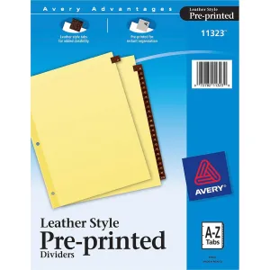Avery® Preprinted Tab Dividers - Clear Reinforced Edge