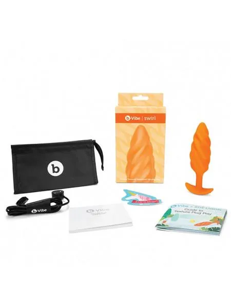 B-VIBE Zoe Ligon Collection Swirl Texture BUTT PLUG