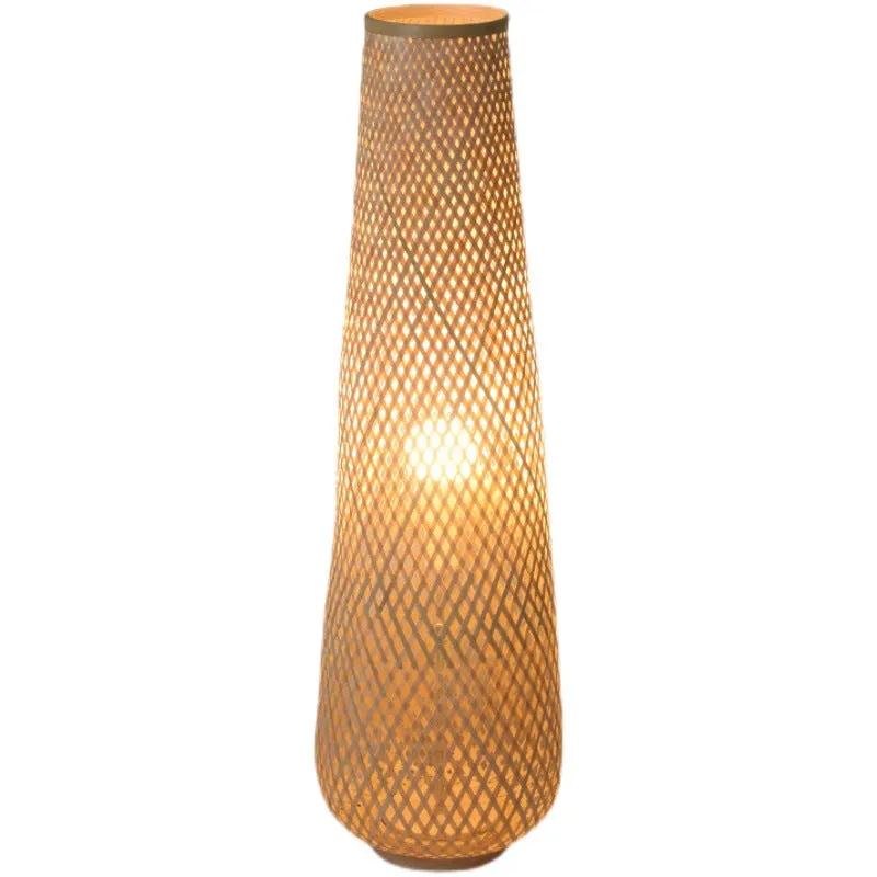 Bamboo Rattan Floor Lamp