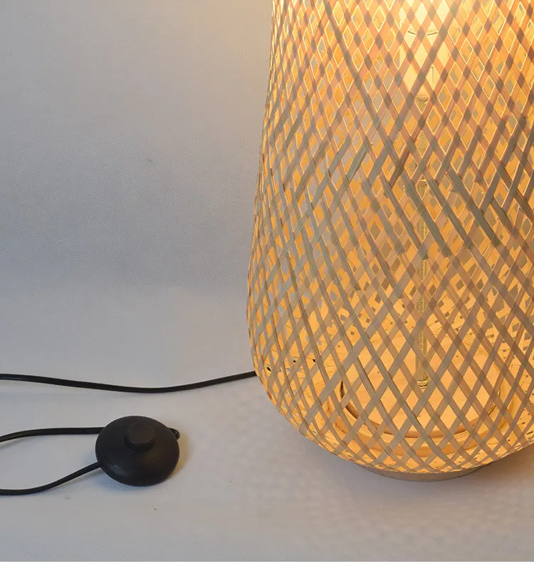 Bamboo Rattan Floor Lamp