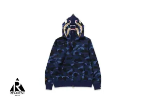 BAPE Color Camo Double Shark Full Zip Hoodie "Navy" SS24