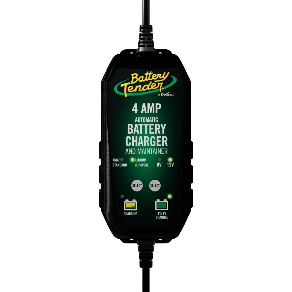 Battery Tender 6V/12V, 4A Lead Acid & Lithium Selectable Battery Charger