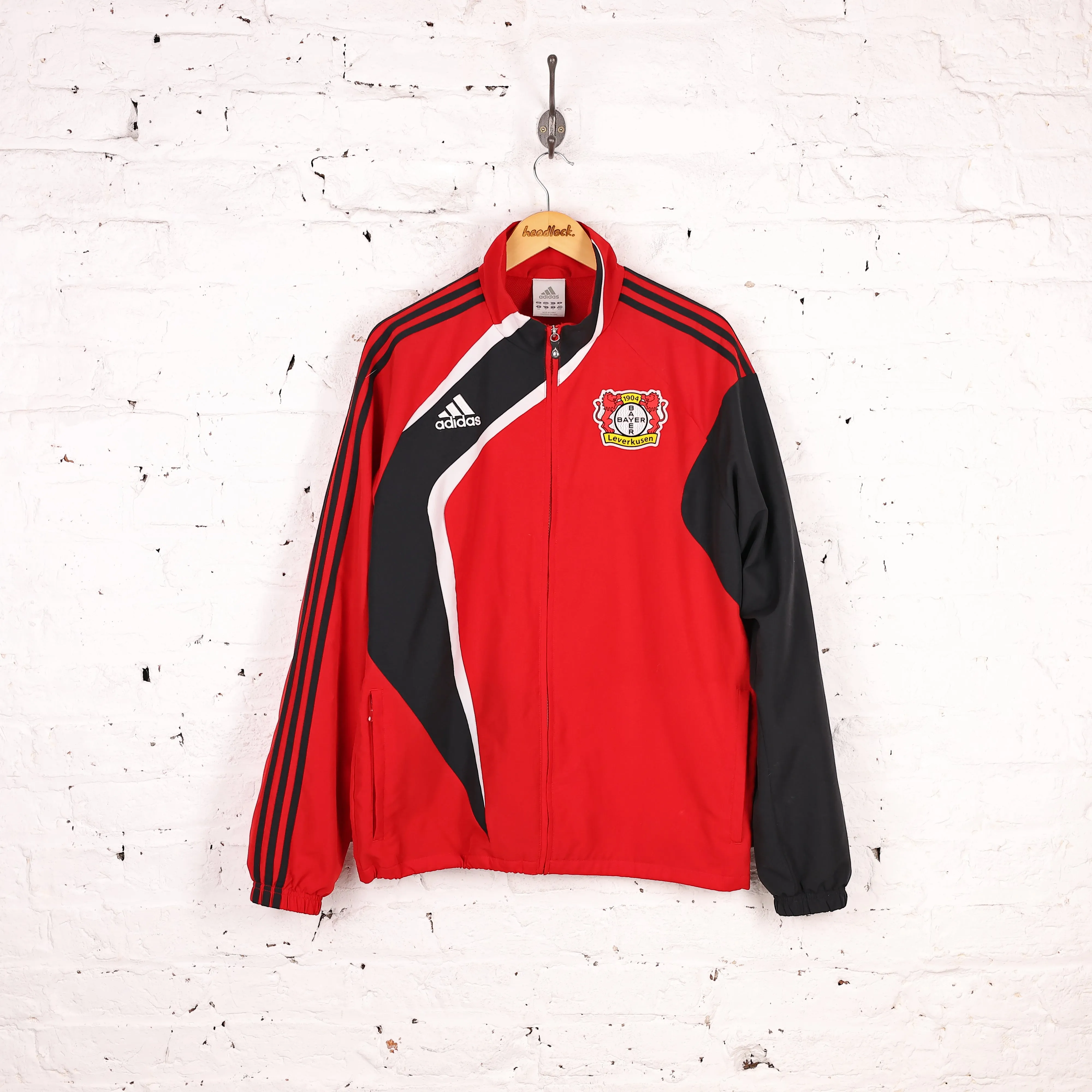 Bayer Leverkusen 04 Adidas Tracksuit Top Jacket - Red - M