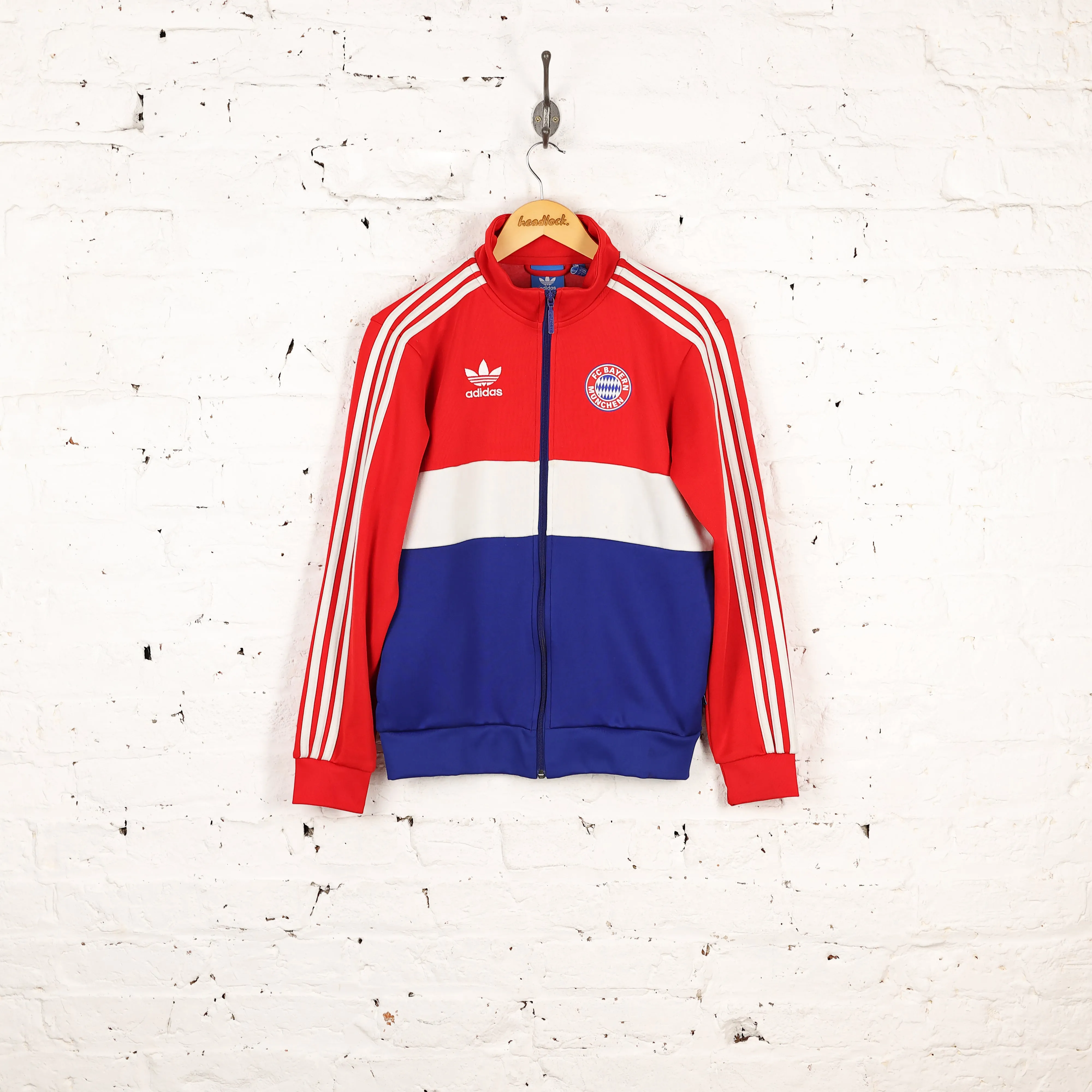Bayern Munich Adidas Tracksuit Top Jacket - Red - XS