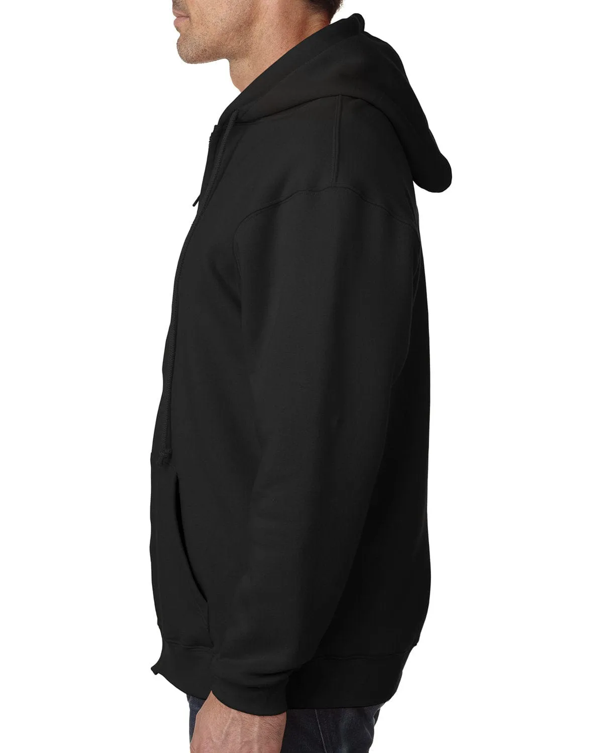 Bayside USA Made Hooded Full-Zip Fleece