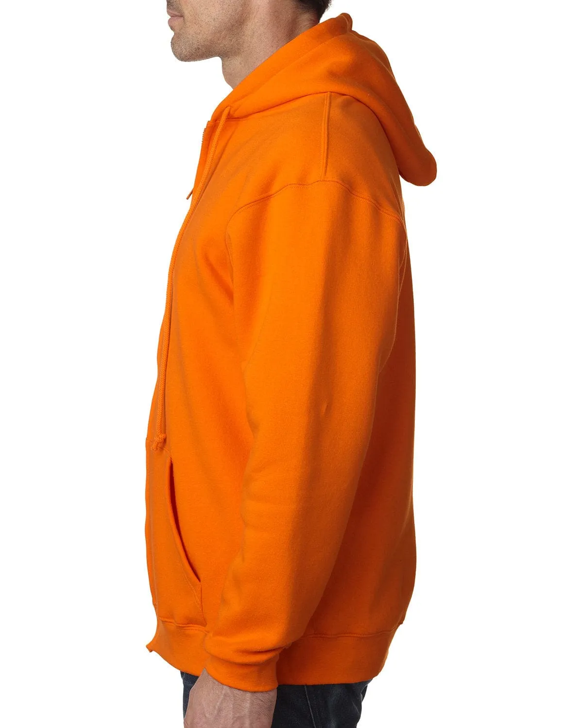 Bayside USA Made Hooded Full-Zip Fleece