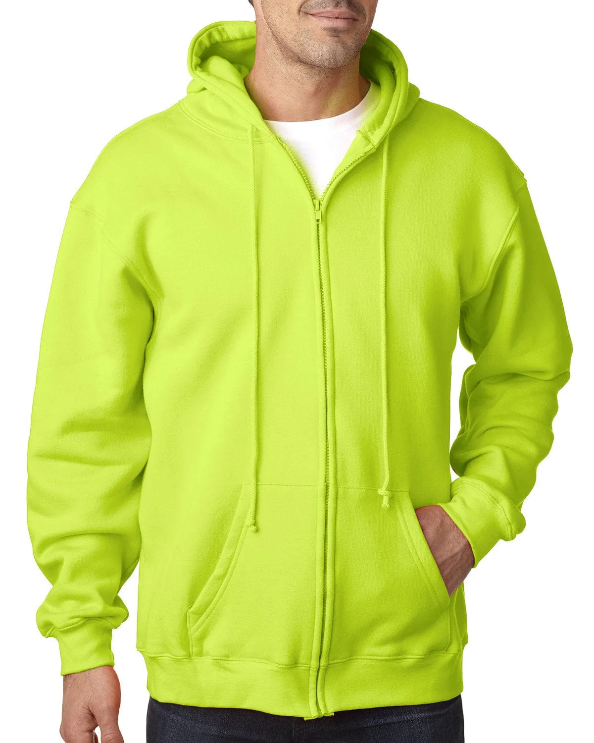Bayside USA Made Hooded Full-Zip Fleece