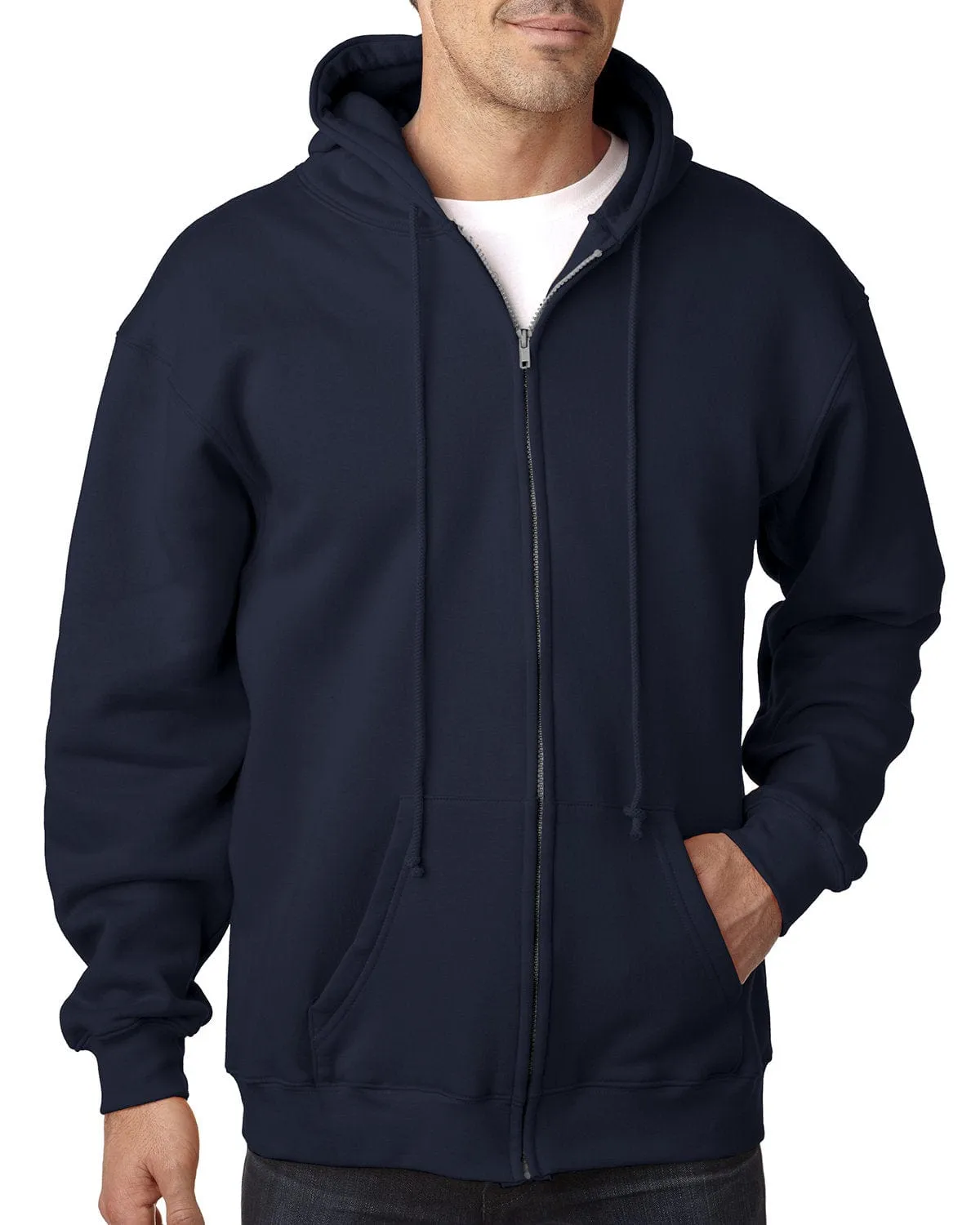 Bayside USA Made Hooded Full-Zip Fleece