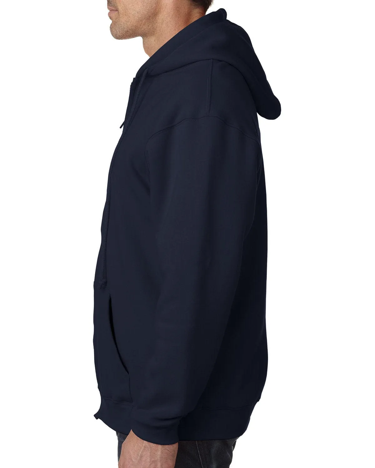 Bayside USA Made Hooded Full-Zip Fleece
