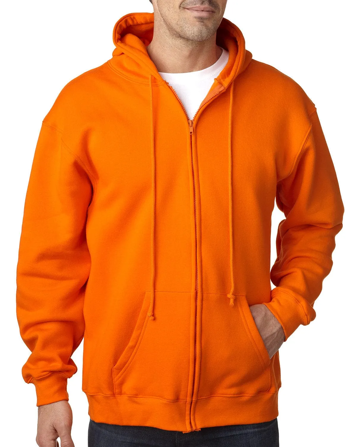 Bayside USA Made Hooded Full-Zip Fleece