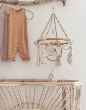 Beaded Natural Baby Mobile