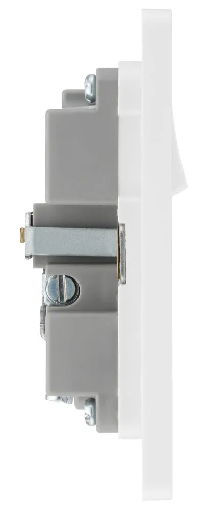 BG Evolve PCDCL21UAC18W 13A Single Switched Power Socket   USB A C (18W) - Pearlescent White (White)