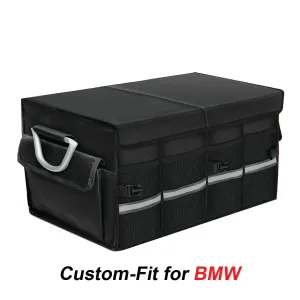 Big Trunk Organizer, Custom-Fit For Car, Cargo Organizer SUV Trunk Storage Waterproof Collapsible Durable Multi Compartments WaKX253