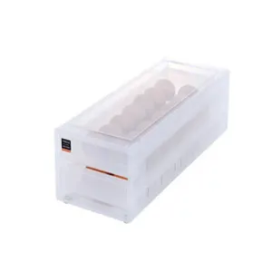 Blue-B Egg Holder - Refrigerator Storage Tray Egg Holder Container Drawer 24Egg, Clear