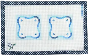 Blue Squiggle Coasters