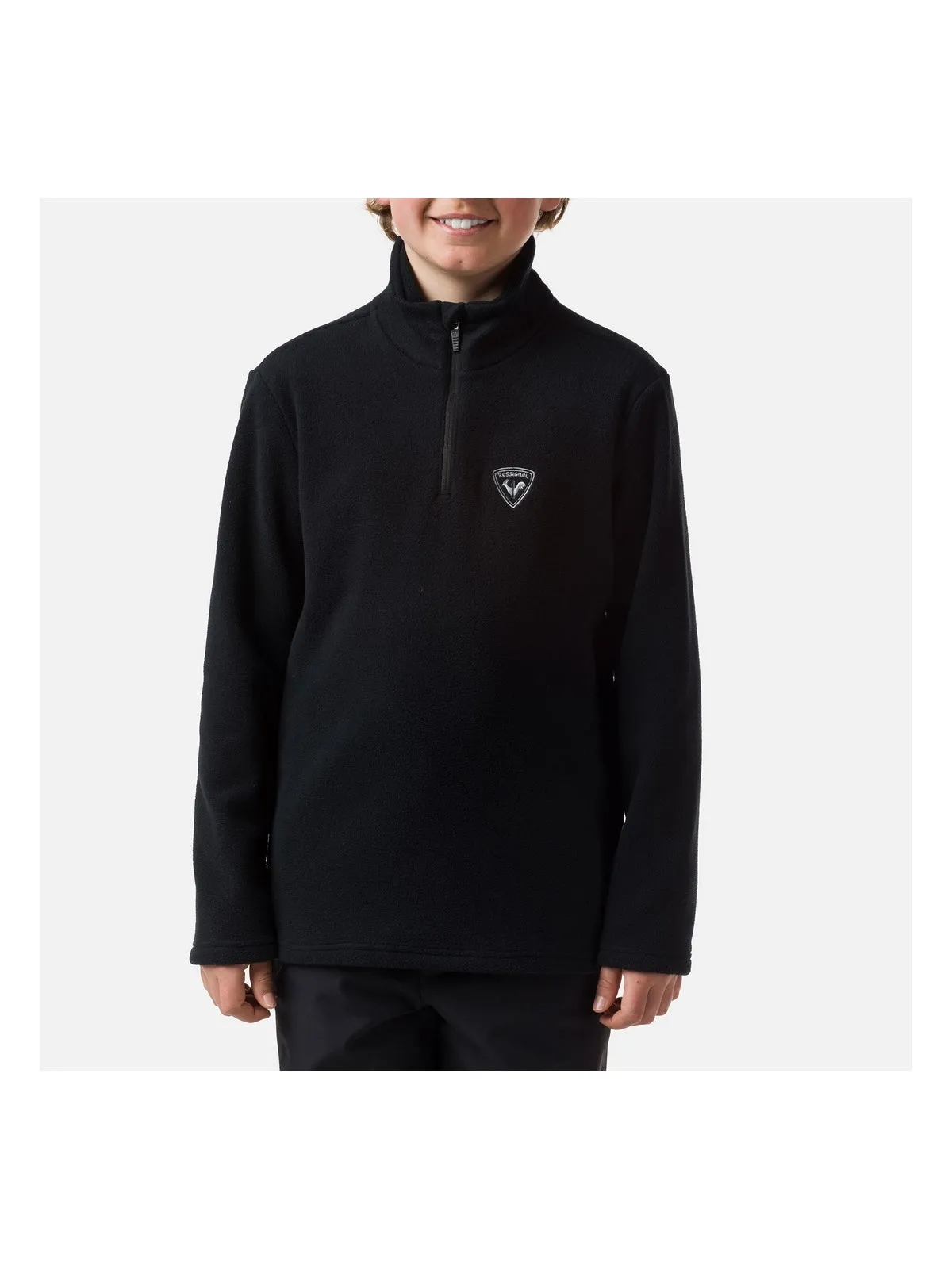 Bluza narciarska chłopięca Rossignol Boy 1/2 Zip Fleece czarny