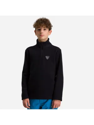 Bluza narciarska chłopięca Rossignol Boy 1/2 Zip Fleece czarny